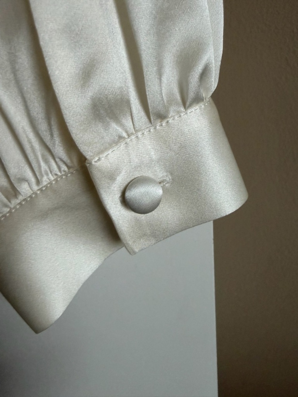 LILYSILK Silky Ivory Tie-Neck Blouse - Picture 7 of 7